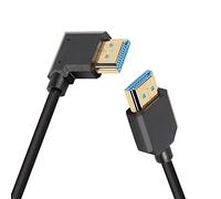 PNGKNYOCN Cable corto 8K HDMI 2.1, 1ft cable HDMI de alta velocidad de 90 grados doblar a la derecha cable HDMI macho a macho, Soporta 8K a 60 Hz, HDR dinámico, HDCP 2.2 y 2.3, eARC (Right/0.3 m)
