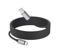 PNGKNYOCN Cable de impresora USB B a USB C, cable de nailon trenzado USB C tipo B macho a tipo C macho MIDI para teclado MIDI, controlador de DJ, escáner y más (3 M/9,8 ft)