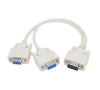 PNGKNYOCN Cable divisor DB9 Y de 30 cm DB9 9 pines 1 macho a 2 hembras Rs232 Serial Splitter Adapter Straight Through Cable para conectar varios dispositivos de interfaz serial
