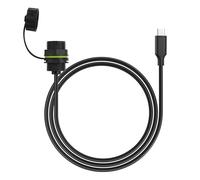 PNGKNYOCN Cable impermeable de montaje en rosca USB C a USB, IP68 USB tipo C 3.1 macho a hembra cable de extensión de montaje en panel con cubierta impermeable/polvo, para panel de dispositivo de