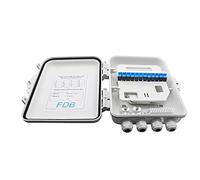 PNGKNYOCN Caja de distribución de fibra óptica FTTH de 12 núcleos, resistente al agua, material de polipropileno, incluye 1 caja de distribución y 12 conectores SC Core, adecuado para montaje en pared
