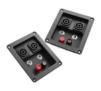 PNGKNYOCN Caja de unión de terminal de 6 posiciones, 2 tornillos tipo poste con doble altavoz y carcasa de altavoz dual de 1/4 pulgadas para coche/Home Audio DIY (2 unidades)