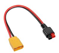 PNGKNYOCN Conector 45A a cable corto XT90, 30cm 12AWG XT90 macho enchufe a conector de panel solar cable de conversión para central eléctrica portátil, panel solar (XT90 macho)