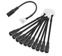 PNGKNYOCN Conector LED de 2 Pines DC 5,5 mm x 2,1 mm Enchufe Hembra a Clip de Tira de luz sin Soldadura de 2 Pines de 8 mm de Ancho para Tiras de luz LED 3528 5050 (Paquete de 10)