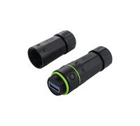 PNGKNYOCN Conector USB 3.0 resistente al agua, IP68 USB hembra a hembra, acoplador impermeable al aire libre, transferencia de datos/carga
