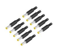 PNGKNYOCN DC 5.5x2.5mm Enchufe de Alimentación de Repuesto，DC 5.5mm x 2.5mm Adaptador de Enchufe de Alimentación Tipo Soldadura Macho para Reparación de Cables de Alimentación（10 Pack）