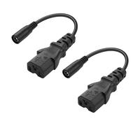 PNGKNYOCN DC Cable Adaptador de Corriente,2 Pack DC 5.5mm x 2.1mm Hembra a IEC C13 Cable Adaptador de Corriente,para Bicicletas monopatín, Bicicletas de Equilibrio, Bicicletas eléctricas y más（15cm）