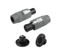 PNGKNYOCN Juego de conectores para altavoces de audio, conector giratorio NL4FC Speakon para amplificador de audio y mezcladores (2 pares)