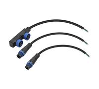 PNGKNYOCN M15 IP67 Impermeable Y Splitter Hub Cable de 2 polos y cable de 2 pines para proyectos de instalación de luces LED de interior/exterior de área de línea