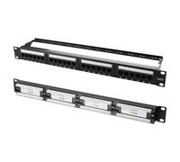 PNGKNYOCN Panel de conexión Cat6 de 10 Gbps, 24 puertos RJ45 para montaje en rack de 19 pulgadas o montaje en pared, compatible con Cat6, Cat5e, Cat5