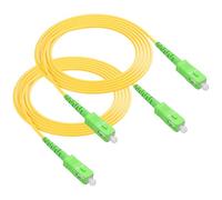 PNGKNYOCN SC Fiber Patch Cord, 2 Pack SC/APC a SC/APC Single Mode Simplex Glasfaser Patch Kabel 9/125um OD-3.0mm Kompatibel OS1/OS2(3M/9.8FT)