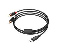 PNGKNYOCN USB C to 2 RCA Audio Cable, Type-C to 2 RCA Male Y Splitter Car Stereo Cord with Chip for Car Stereo Phone Laptop Tablet Speaker （1M/3.3FT）