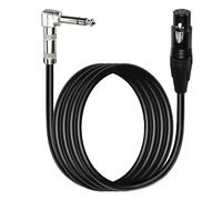 PNGKNYOCN1/4 a XLR Cable de 90 grados en ángulo recto de 6,35 mm TRS macho a XLR hembra Jack de audio cable de micrófono estéreo para altavoces, escenario, DJ y más (2M)