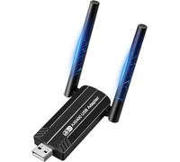 PNGOS Palo WiFi 6E Potente AX5400 Mbps Adaptador USB 3.0 Tri-Band, Dongle WiFi 2.4G/5G/6GHz, Adaptador de Red, Compatible con Windows 11/10, Plug and Play