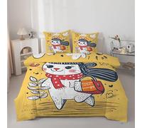 PNHCL - Edredón de 220 x 240 cm, estampado abstracto, edredón estampado de gato, suave y transpirable, para 2 personas, microfibra, edredón sin funda lavable de 4 estaciones con 2 fundas de almohada