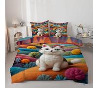 PNHCL Funda nórdica de 220 x 240 cm con estampado floral lindo, suave y transpirable, edredón para cama de matrimonio, microfibra, sin funda de almohada, lavable, para 4 estaciones con 2