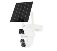 PNI Cámara de videovigilancia IP794 con Wi-Fi, PTZ, Lente Dual 2MP + 2MP, Panel Solar de 5,5W, batería de Bloque de 8000mAh