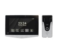 PNI DF780 Sistema de videoportero de 1 monitor, pantalla táctil de 7" 1080p, ranura para tarjeta, IP65 admite conexión en serie de 4 monitores, 2 unidades externas y 2 cámaras CCTV