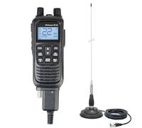 PNI Escort - Kit de estación de Radio CB portátil HP 82, multiestándar, 4 W, 12 V, Am-FM con Antena PNI ML100 CB con imán