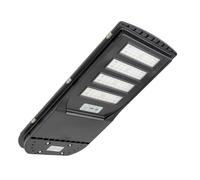PNI Farola SL130 de 300 W, con panel solar integrado de 20 W, 6500 K, 2900 lm, 4 baterías integradas de 20 Ah y sensor de movimiento por microondas.
