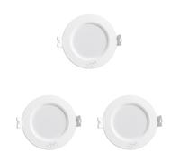 PNI Foco LED D-Light CL2503 de 3 W, empotrable, redondo, 90,5 x 28 mm, 6400 K, alimentación 230 V, 330 lm, blanco (Paquete de 3)