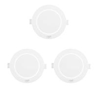 PNI Foco LED D-Light CL2506 de 6 W, empotrable, redondo, 120,5 x 28,4 mm, 6400 K, alimentación 230 V, 660 lm, blanco (Paquete de 3)