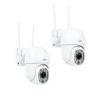 PNI Kit de 2 Piezas IP440 WiFi PTZ cámara de videovigilancia inalámbrica, 4MP, Zoom Digital, Ranura Micro SD, autónoma, Alarma de detección de Movimiento, Seguimiento de Movimiento