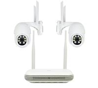 PNI Kit de videovigilancia inalámbrico House WiFi800 NVR y 2 cámaras IP840 de Exterior, 8MP, 4K, IP65
