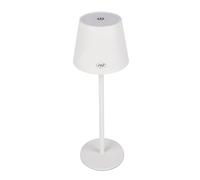 PNI LTW04 - Lámpara de mesa LED de 2,5 W, batería de 1200 mAh, carga USB C, 150 lúmenes, luz blanca cálida 3000 K, color blanco