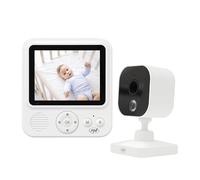 PNI Monitor de Video para bebé BM280 Pantalla de 2.8 Pulgadas inalámbrico 2.4 GHz, Sensor de Temperatura, VOX, visión Nocturna, función de Zoom, Canciones de Cuna