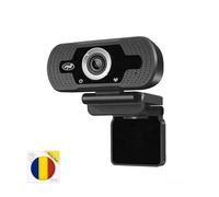 Paquete de cámara Web PNI CW2860 Full HD de 4 MP, USB, Clip, micrófono Incorporado y Bandera Adhesiva incluida.