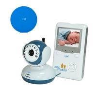 PNI Paquete Video Monitor de Bebé B2500 Pantalla de 2.4 Pulgadas inalámbrico + Almohadilla Adhesiva de Regalo Azul