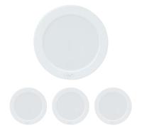 PNI Plafón LED D-Light CL2412 de 12 W, redondo, 16,7 cm, 6400 K, alimentación 230 V, 1320 lm, blanco (Paquete de 4)