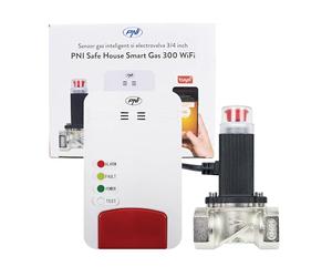 PNI Safe House Smart 300 WiFi válvula solenoide y kit de sensor inteligente con alerta audible, aplicación móvil Tuya Smart
