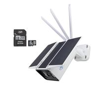PNI SafeHome PT950LR - Kit de cámara de videovigilancia (1080p, 2 MP, Panel Solar de 6 W, Tarjeta de Memoria MicroSD PNI de 32 GB)