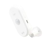 PNI SafeHouse HS401 PIR Sensor de Movimiento con Wi-Fi, Compatible con la aplicación Tuya, Alarma de Sonido de 80 dB, Altavoz Integrado, Fuente de alimentación USB C de 5 V