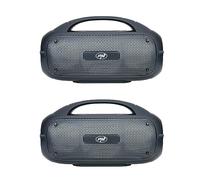 PNI Set de 2 Altavoces portátiles FunBox BT600, emparejamiento Mediante Bluetooth con función de Sonido estéreo, 65W, IPX4