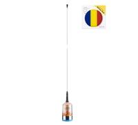 PNI Trucker 9000 PL CB - Kit de antena con LED (140 cm, 26-28 MHz, 1000 W, incluye almohadilla adhesiva y bandera)