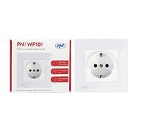 PNI WP101 toma empotrada simple con marco de vidrio, 16A, 4000W, 230V