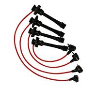 PNMNZTPAP Cables de la bujía de 4x 90919-22327 Cables de encendido Botas de silicona de trabajo pesado 9091922327 Compatible for Toyota Compatible for Corolla Compatible for Celica 93-97 cable de ence