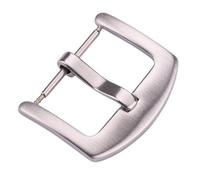 PNMNZTPAP Hebillas de acero inoxidable for correa reloj, 18 mm, 20, 22 y 24, color plata, negro dorado, venta al por mayor, unidades Cierre de reloj(Silver Brushed,24mm)