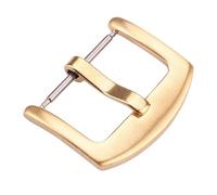 PNMNZTPAP Hebillas de acero inoxidable for correa reloj, 18 mm, 20, 22 y 24, color plata, negro dorado, venta al por mayor, unidades Cierre de reloj(Gold Brushed,16mm)