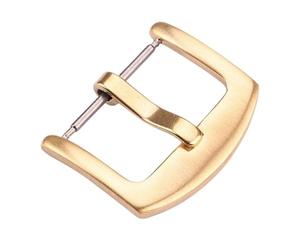 PNMNZTPAP Hebillas de acero inoxidable for correa reloj, 18 mm, 20, 22 y 24, color plata, negro dorado, venta al por mayor, unidades Cierre de reloj(Gold Brushed,20mm)