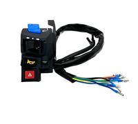 PNMNZTPAP Interruptores de manillar motocicleta 22 mm for bricolaje for interruptor emergencia doble destello, bocina, señal giro, botón faro universal Interruptor de manillar de motocicleta