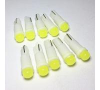 PNNNU 10 Uds De Luces LED T5 1,2W 6000K Luz LED Interior para Coche Tablero De Instrumentos con Cuña Lateral para Coche Bombilla De Instrumento,Blanco