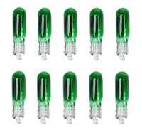 PNNNU 10 Uds W2W T5 12V 1,2 W Lámpara Halógena para Coche Luces De Instrumento Bombilla para Salpicadero Luz Interior para Coche Estilismo para Coche,Verde