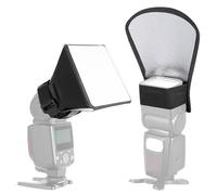 PNOOFR 2 Piezas Flash Reflector 2 en 1 Difusor Universal para Fotografía de Estudio - Compatible con Canon, Nikon y Sony