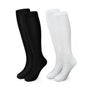 Pnosnesy 2/4/6/7 Pares de Calcetines de Compresión para Hombres y Mujeres, 15-20 mmHg Para Atletismo, Carrera, Viajes en Avión, Soporte