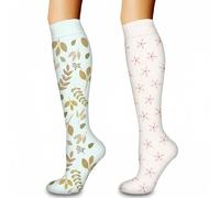 Pnosnesy 2/4/6/7 Pares de Calcetines de Compresión para Hombres y Mujeres, 15-20 mmHg Para Atletismo, Carrera, Viajes en Avión, Soporte