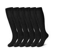 Pnosnesy 2/4/6/7 Pares de Calcetines de Compresión para Hombres y Mujeres, 15-20 mmHg Para Atletismo, Carrera, Viajes en Avión, Soporte